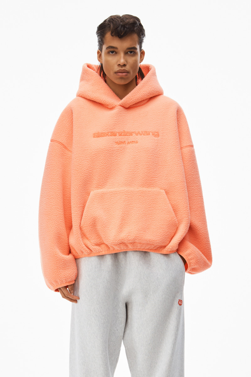 Alexander Wang HOODED SWEATSHIRT IN TEDDY FLEECE outlook