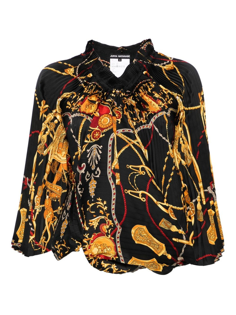 graphic-print blouse 1