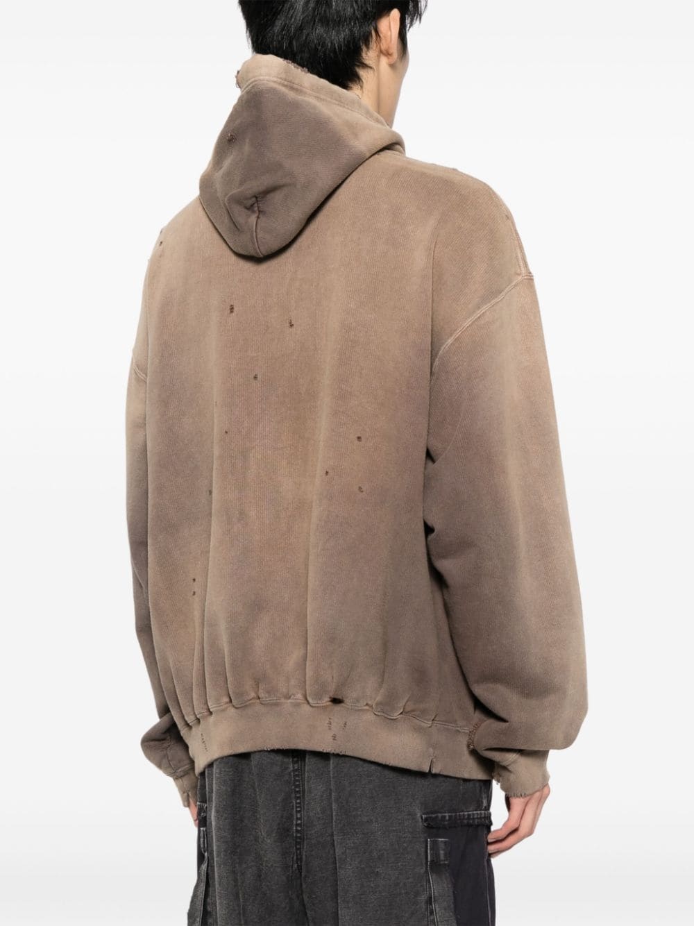 distressed-effect hoodie - 4