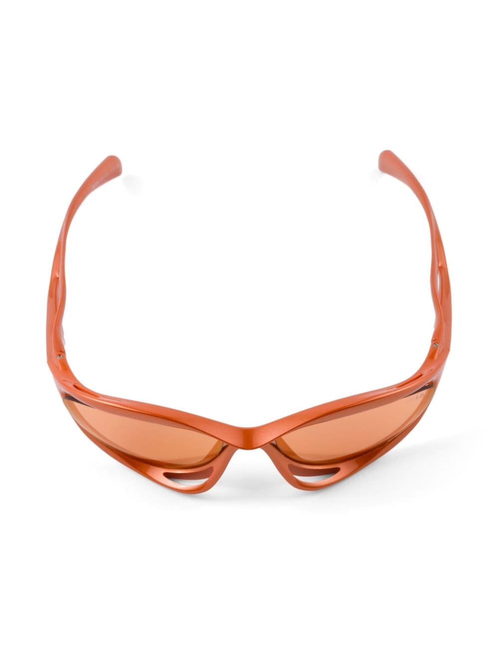 sculpted shield-frame sunglasses - 4