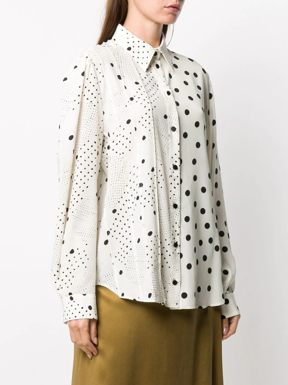 polka dot long-sleeve shirt - 3