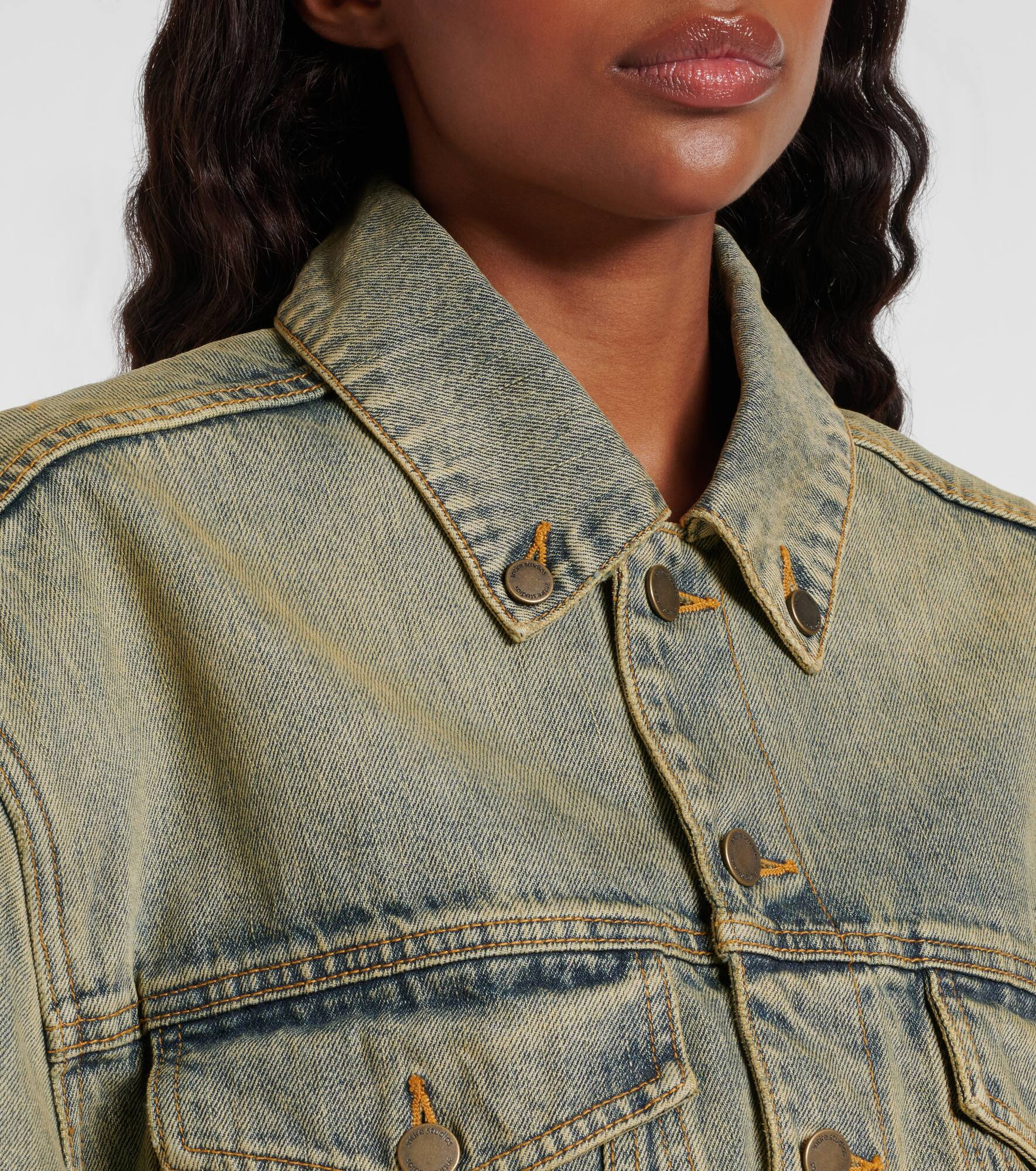 Faded oversized denim jacket - 4