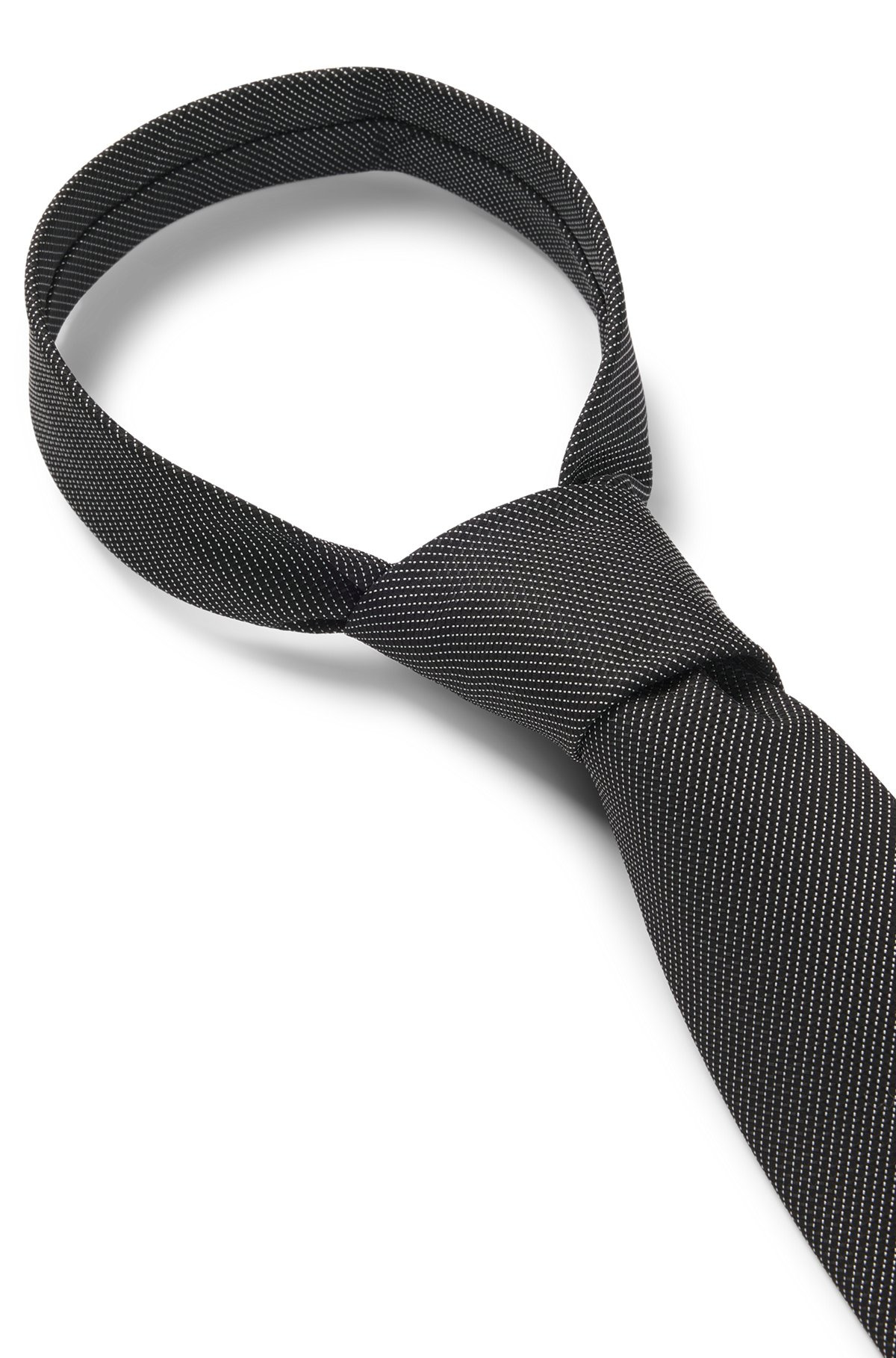 SILK-BLEND TIE IN MICRO-PATTERN JACQUARD - 6