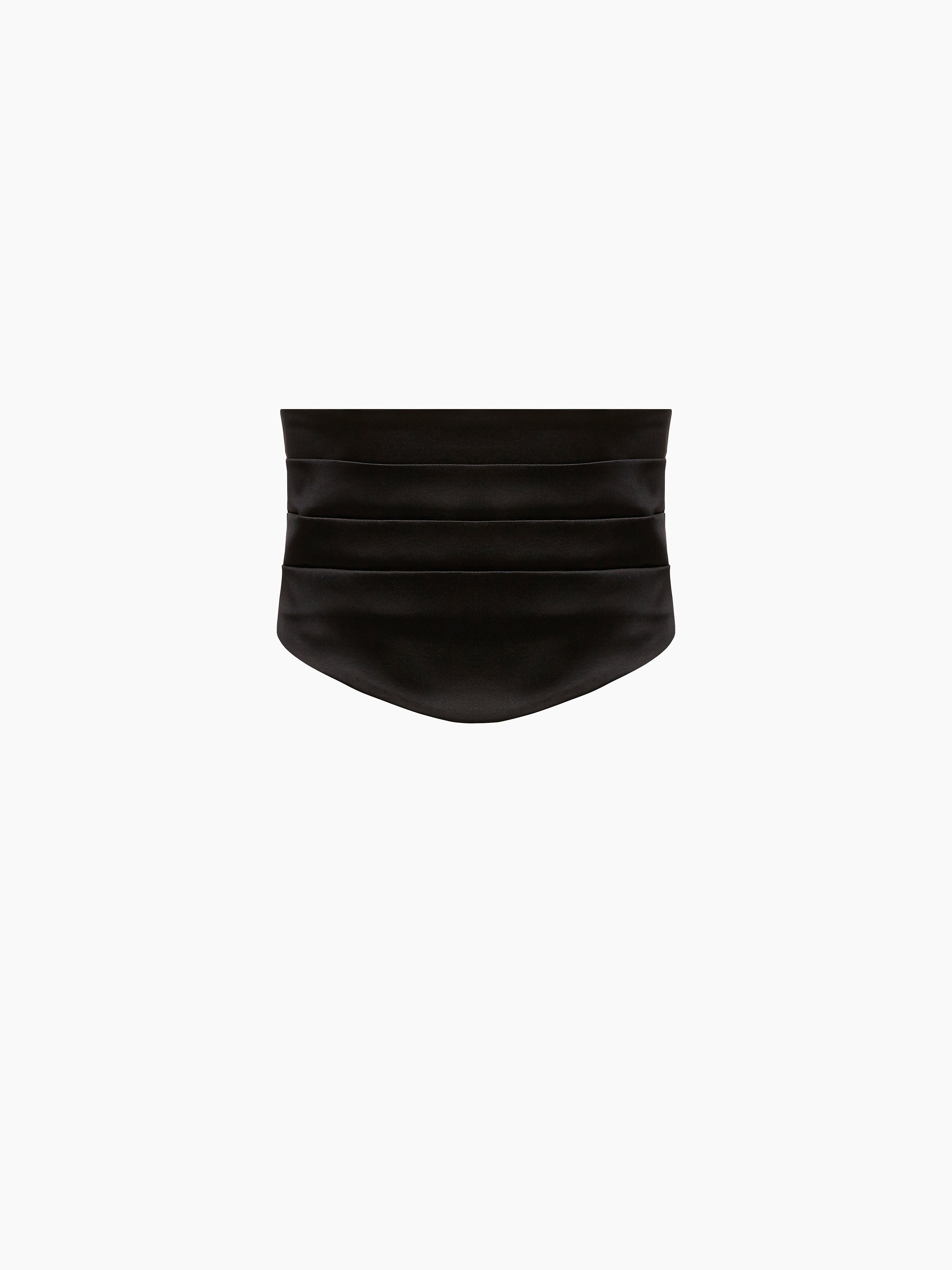 Black Satin Tuxedo Belt - 1