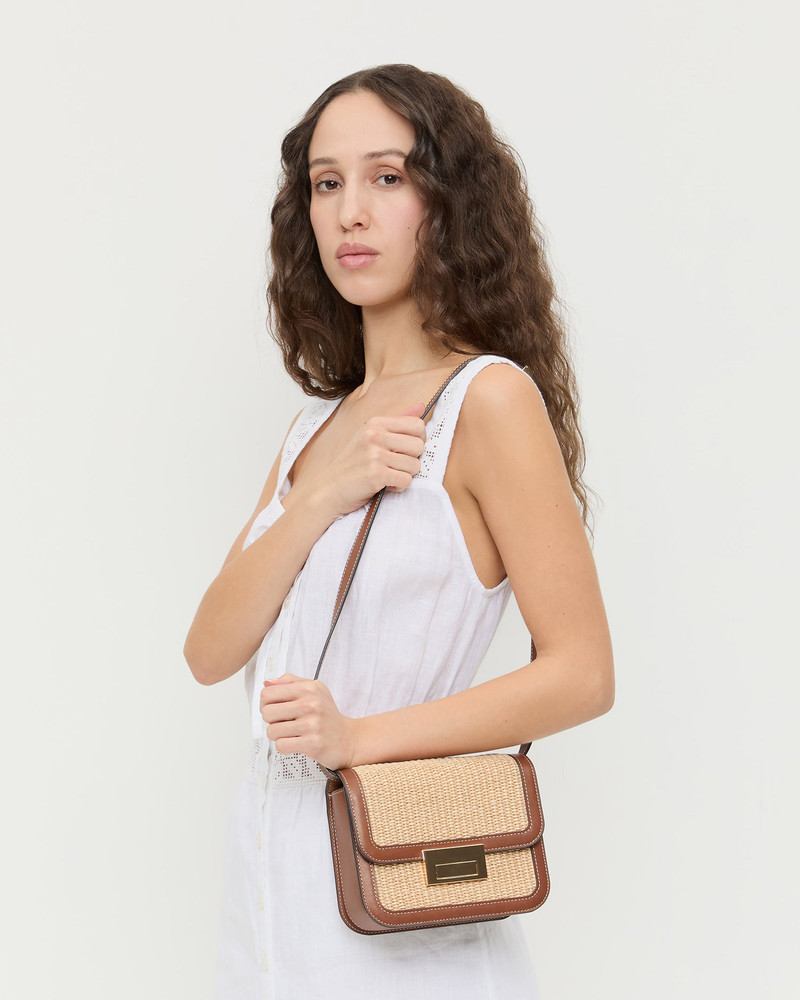 Desi Natural/Cacao Straw Crossbody 5