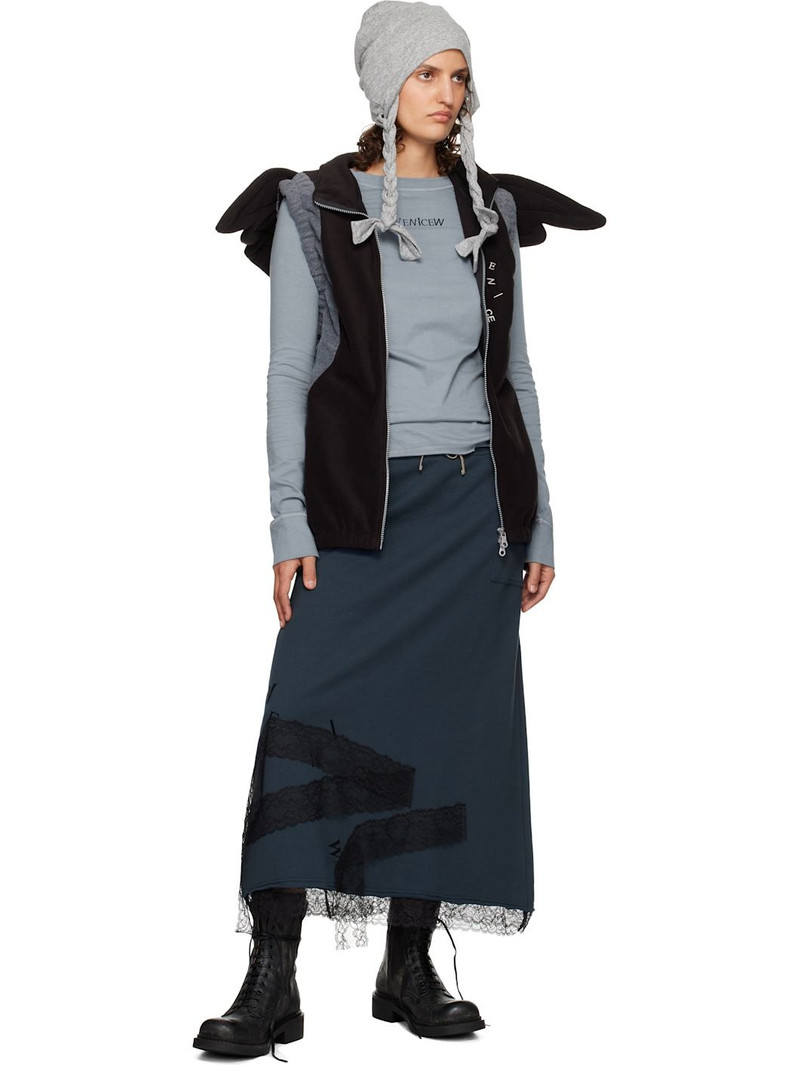 VeniceW Black & Gray Wings Vest outlook
