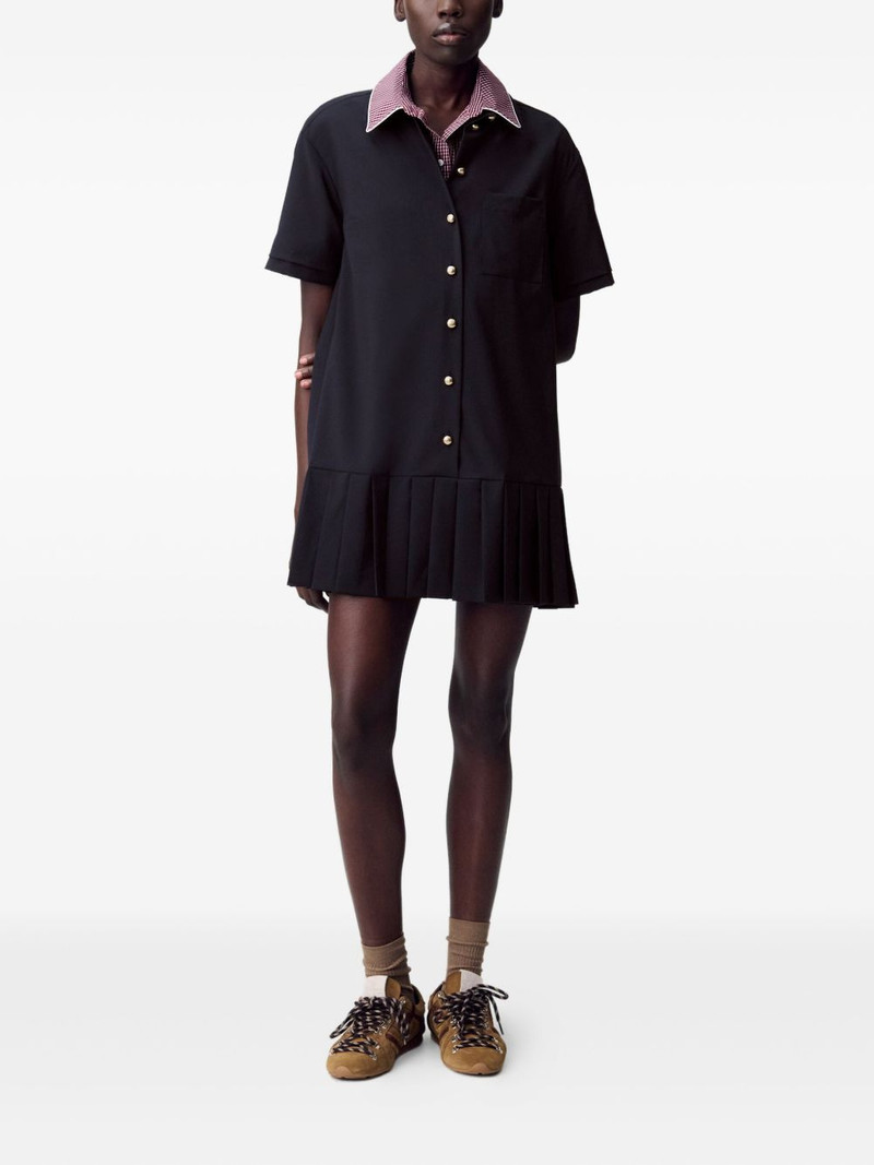 Claudie Pierlot pleated-hem mini dress outlook