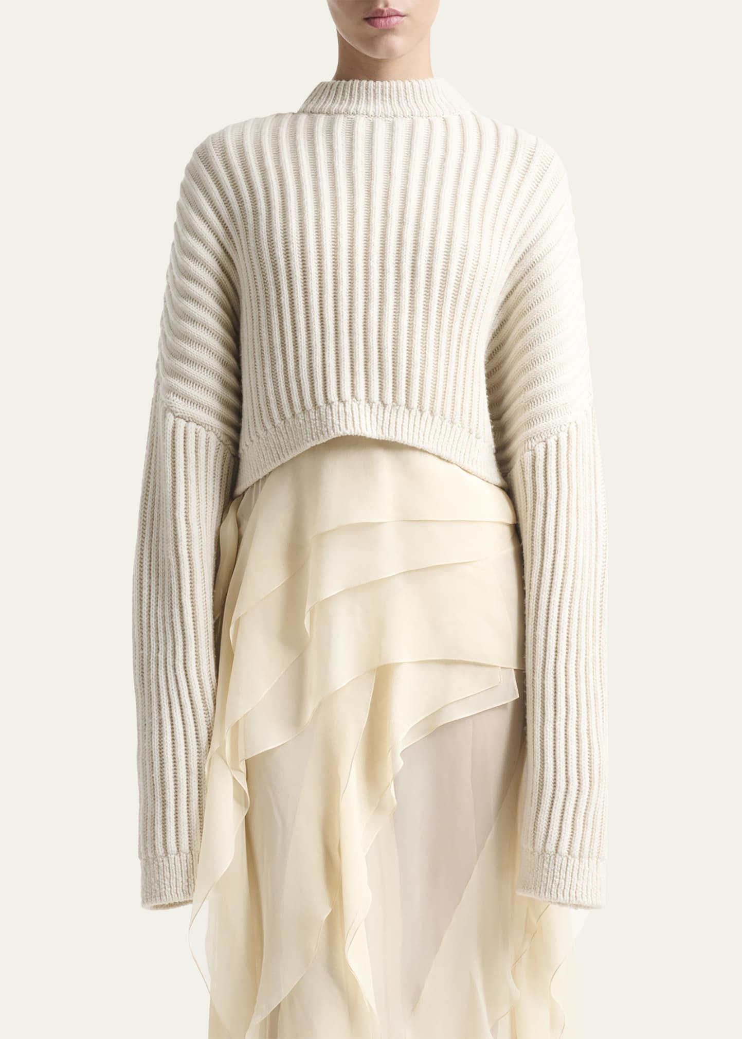 Bitsy Rib Crop Sweater - 4