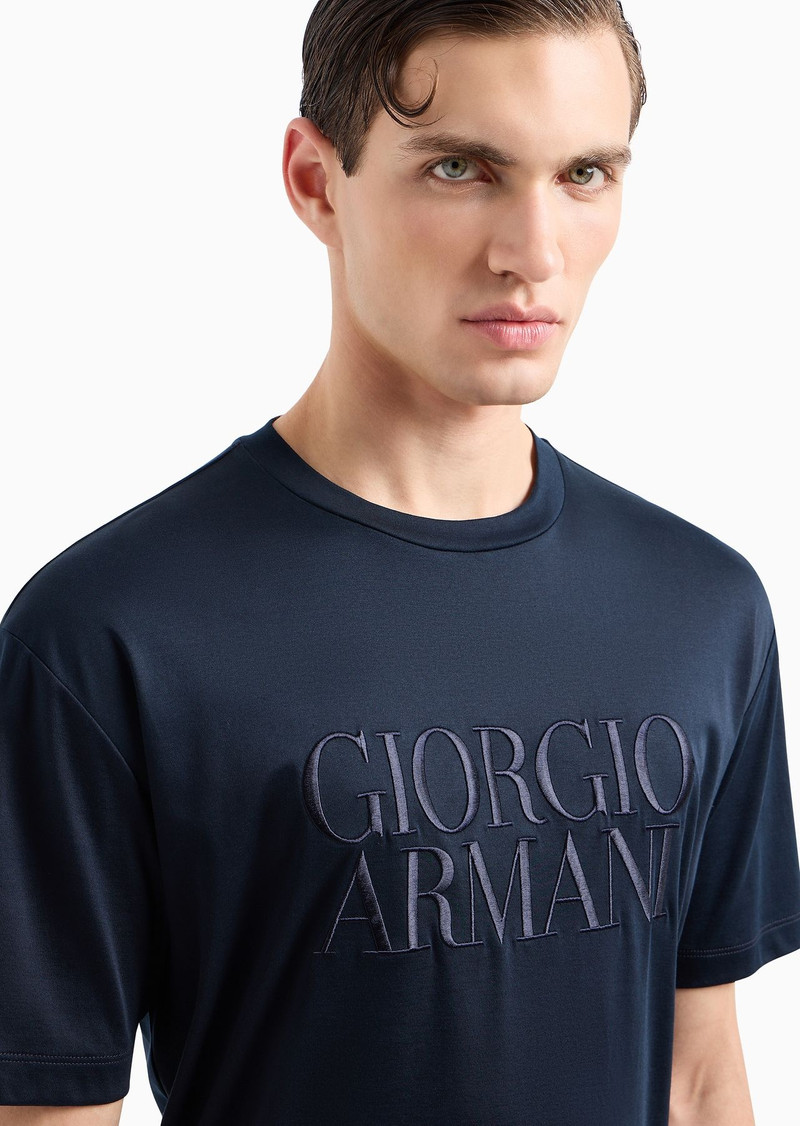 Pure cotton interlock crew-neck T-shirt 5