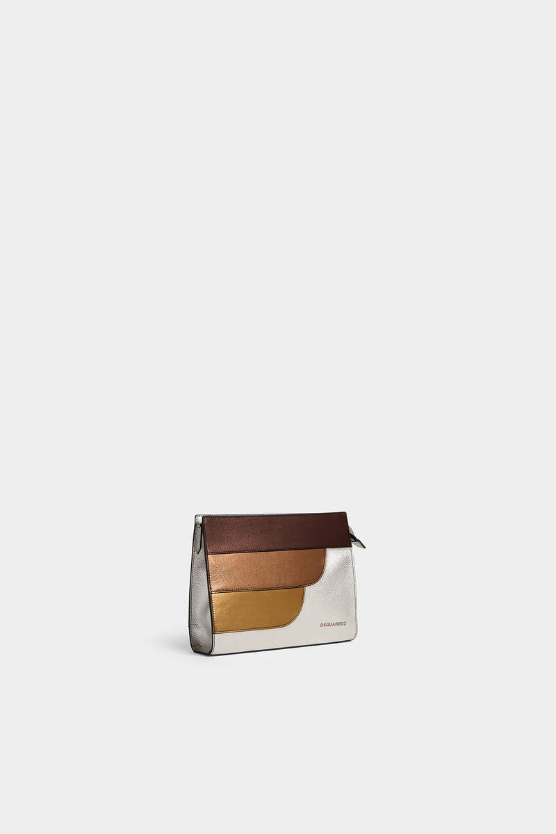 LAMINATED SOFT LEATHER CLUTCH - 3