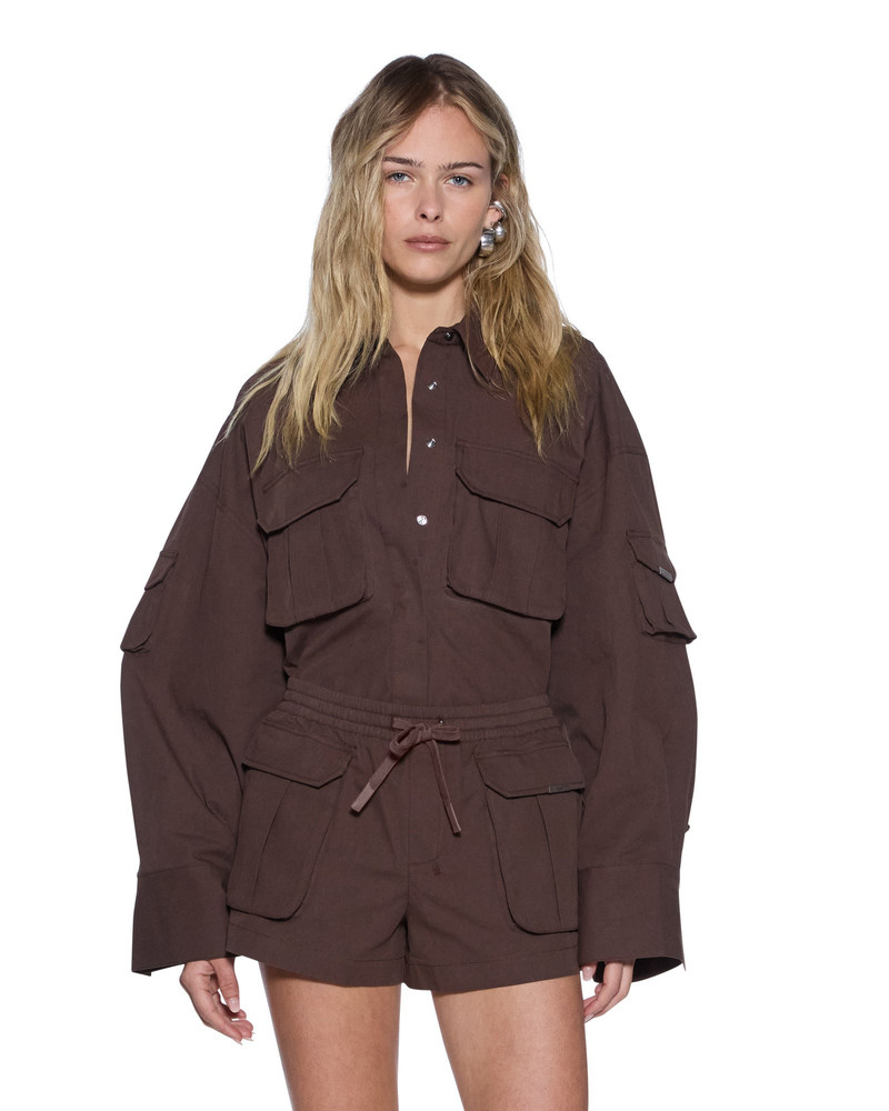 ASTRA LS CARGO SHIRT CHOCOLATE 1
