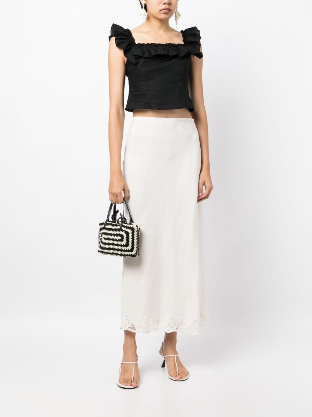 Crystal lace-detailing skirt - 2