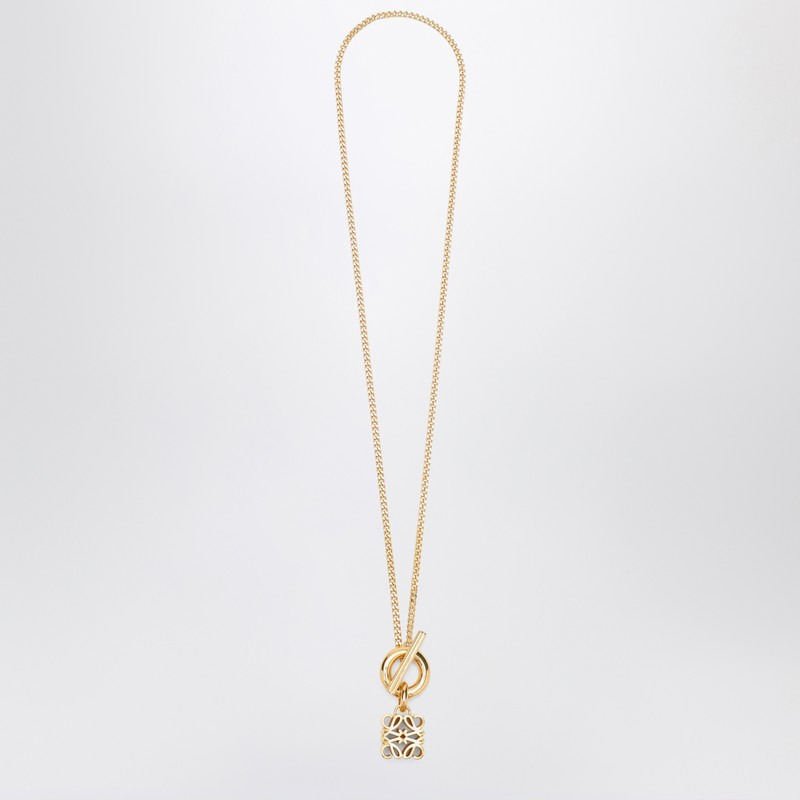 Loewe Anagram Necklace In Gold-Plated Silver Women - 1