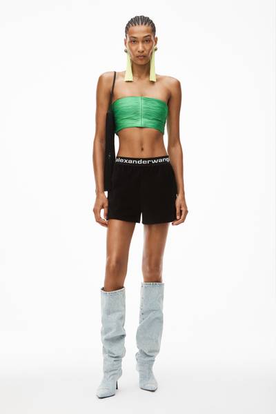 Alexander Wang LOGO ELASTIC SHORT IN STRETCH CORDUROY outlook