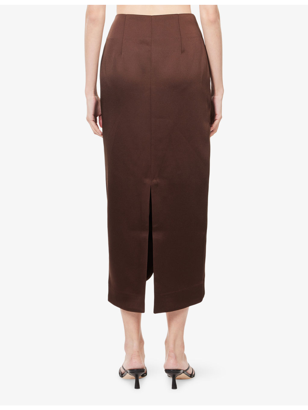 Bane Wrap Satin Midi Skirt - 4