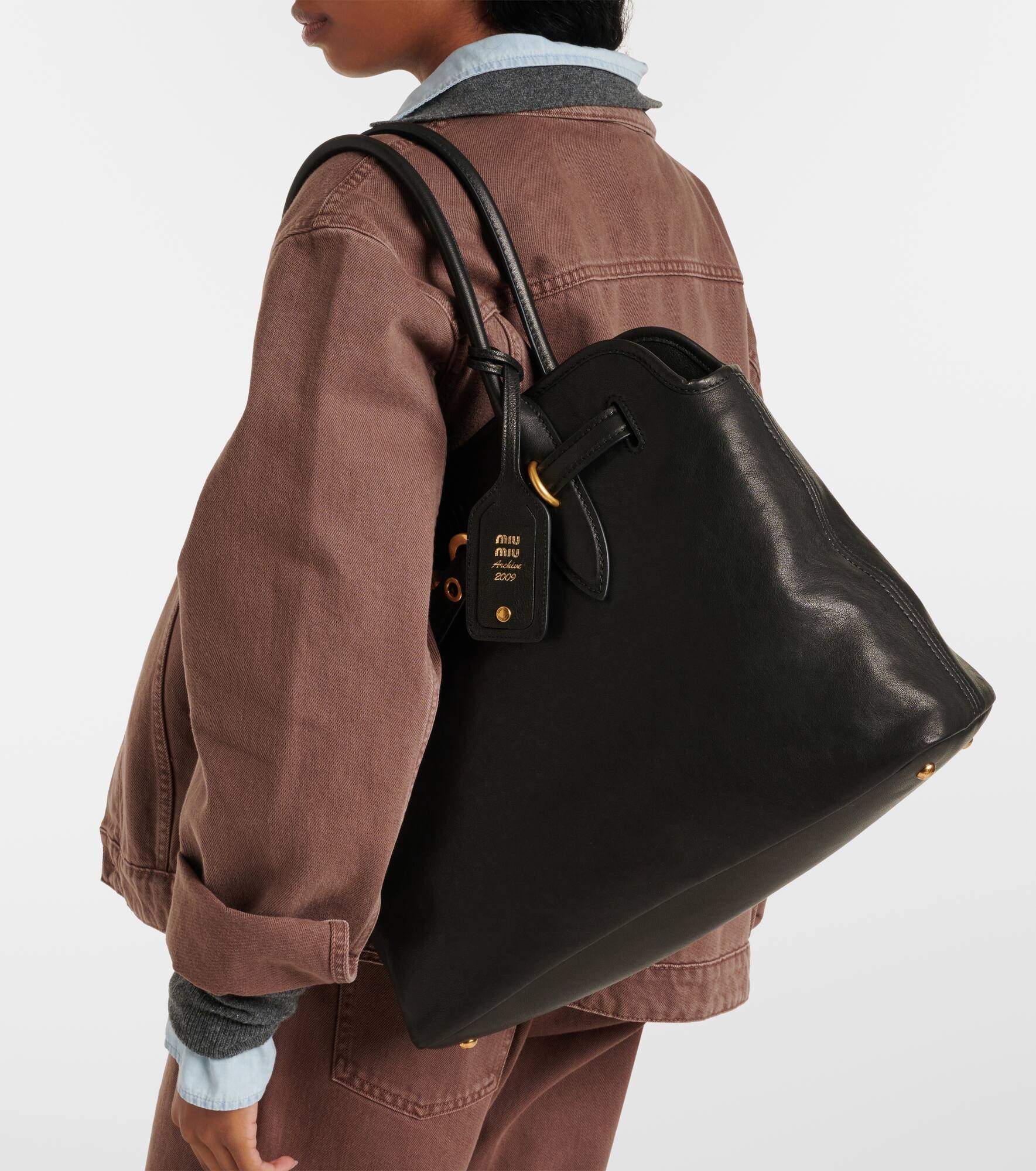 Aventure Medium leather tote bag - 6