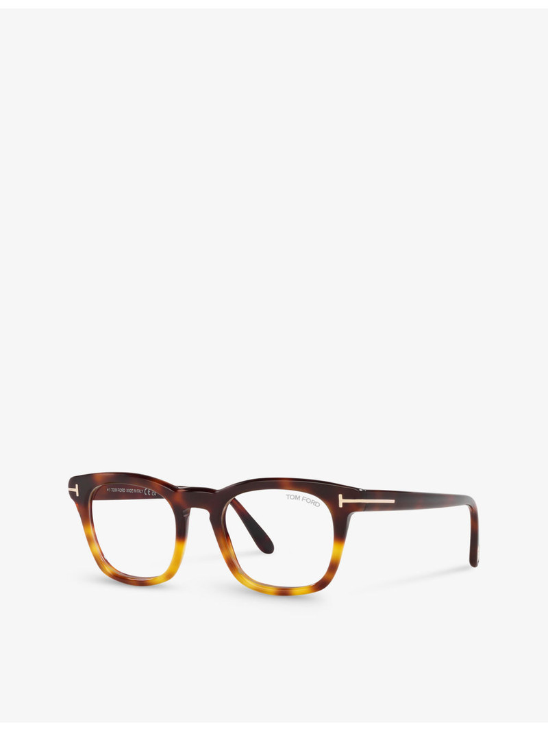 TOM FORD FT5870 rectangle-frame tortoiseshell acetate optical glasses outlook