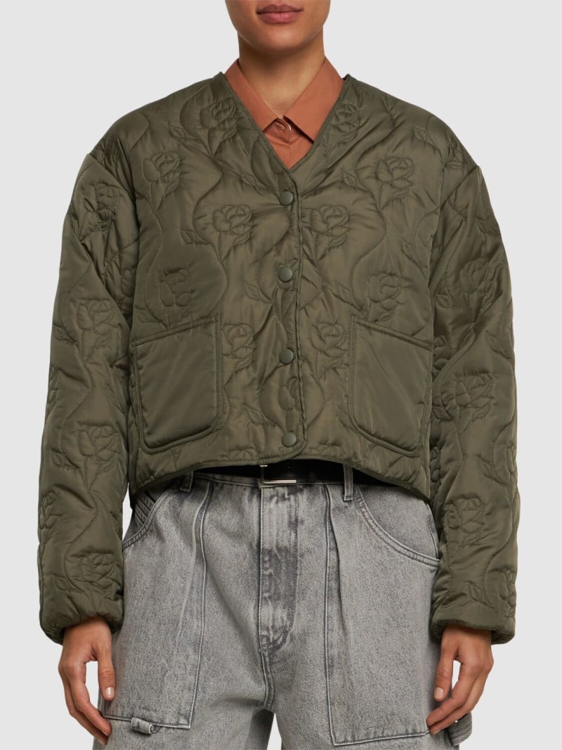 Quilted nylon short jacket - 3