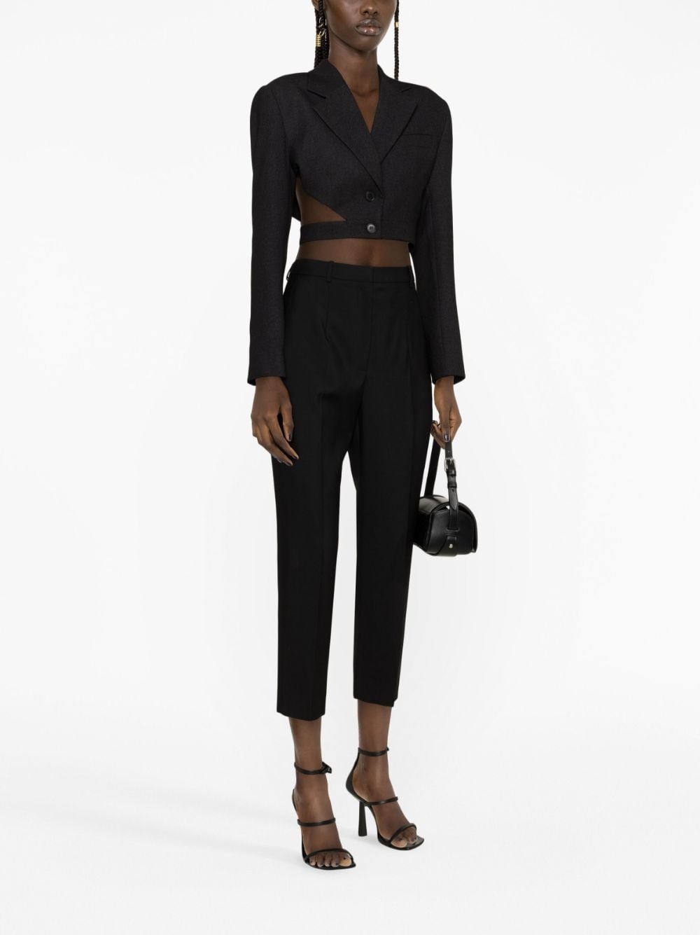 wool cropped trousers - 3