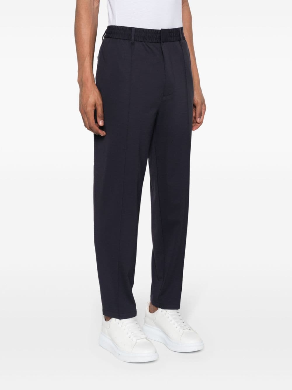 raised-seam tapered trousers - 3