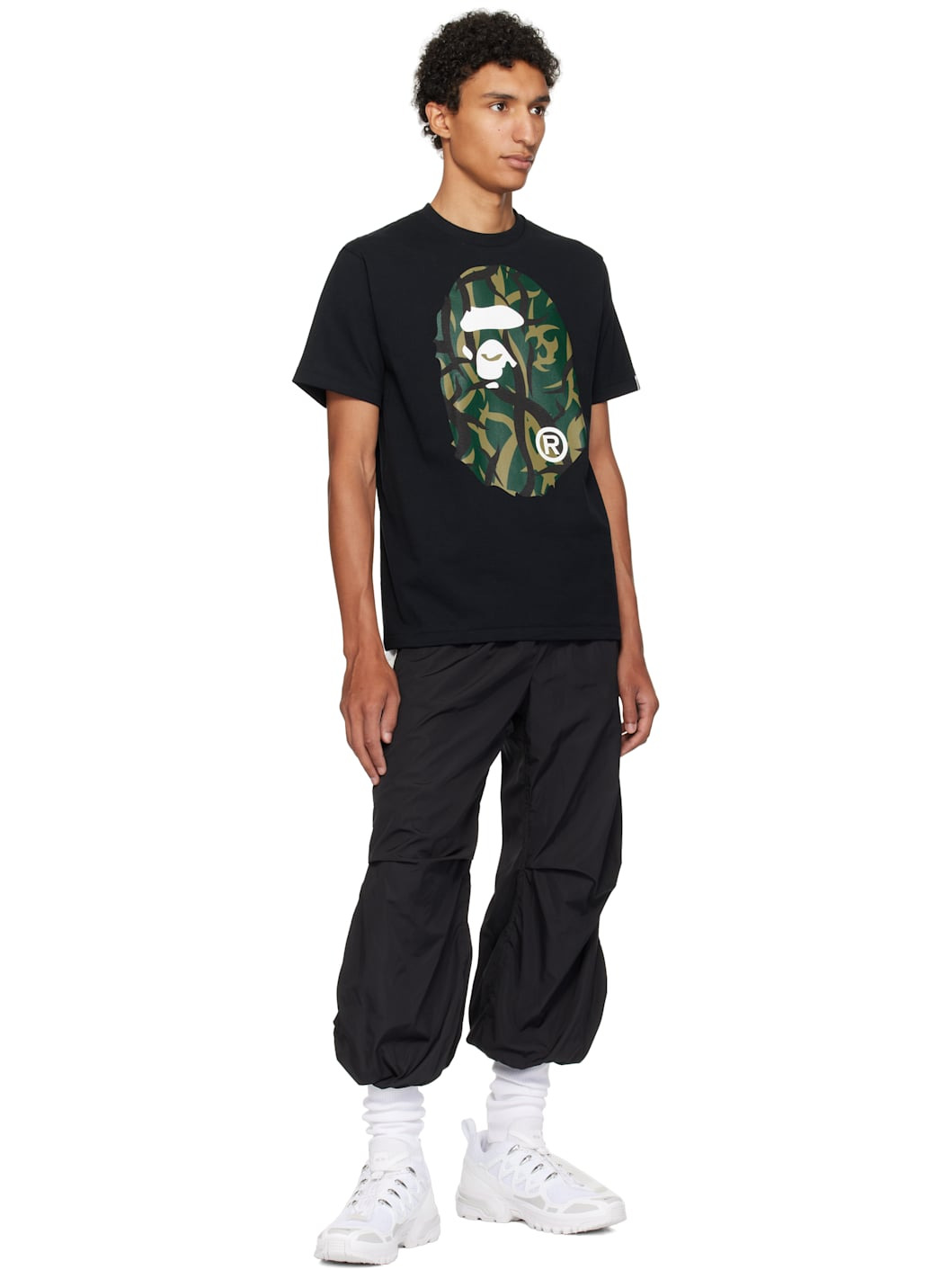 Black Trial Camo Big Ape Head T-shirt - 4