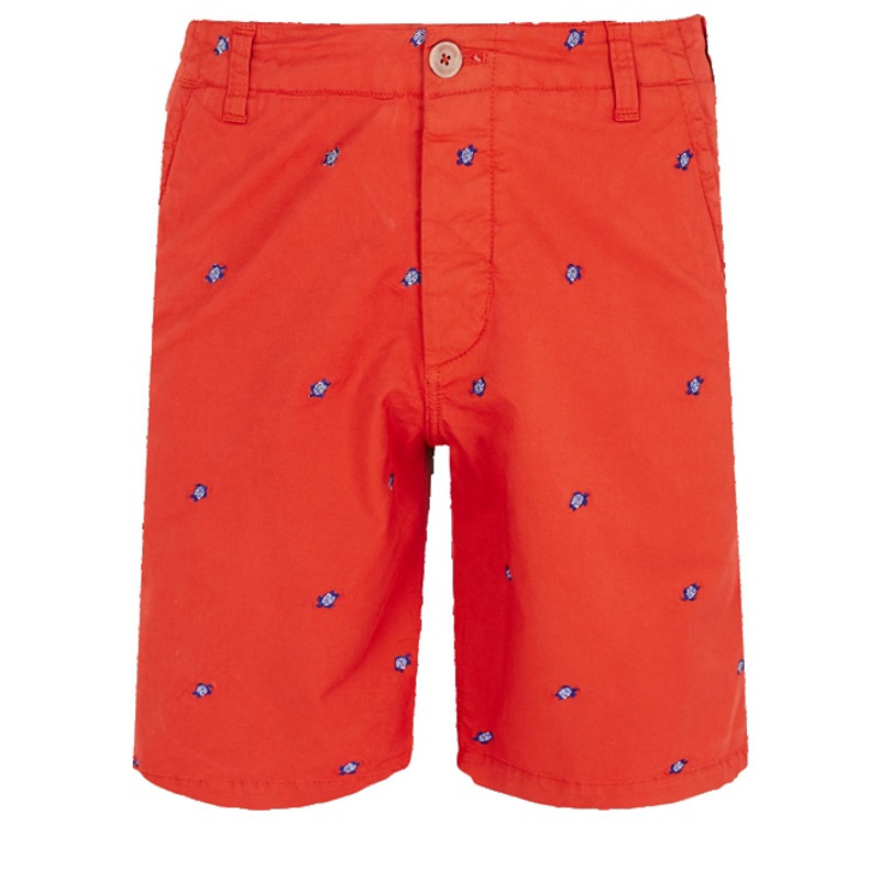 Men Chino Embroidered Bermuda Shorts Micro Ronde des Tortues 1