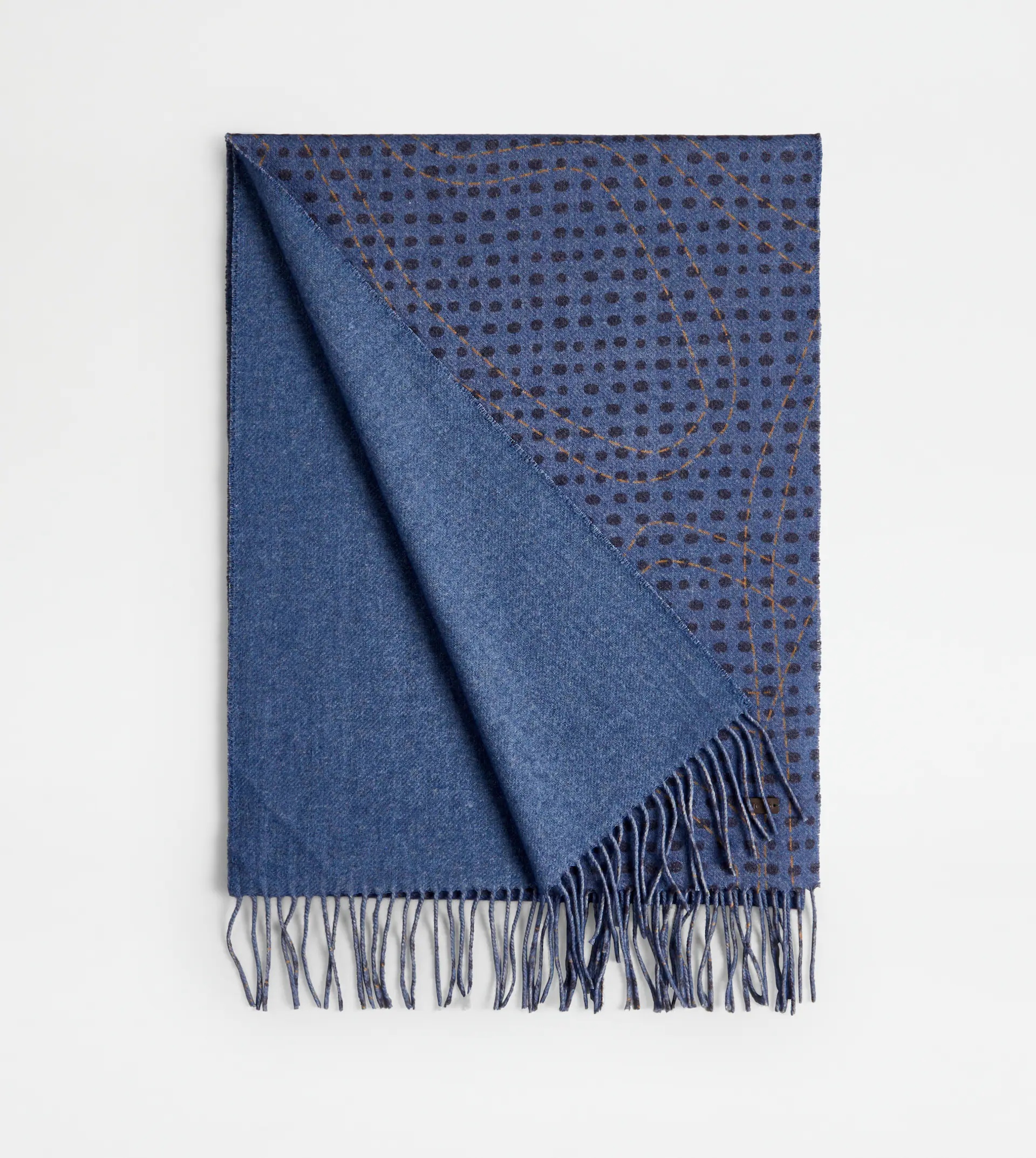 CASHMERE BLEND SCARF - BLUE - 2