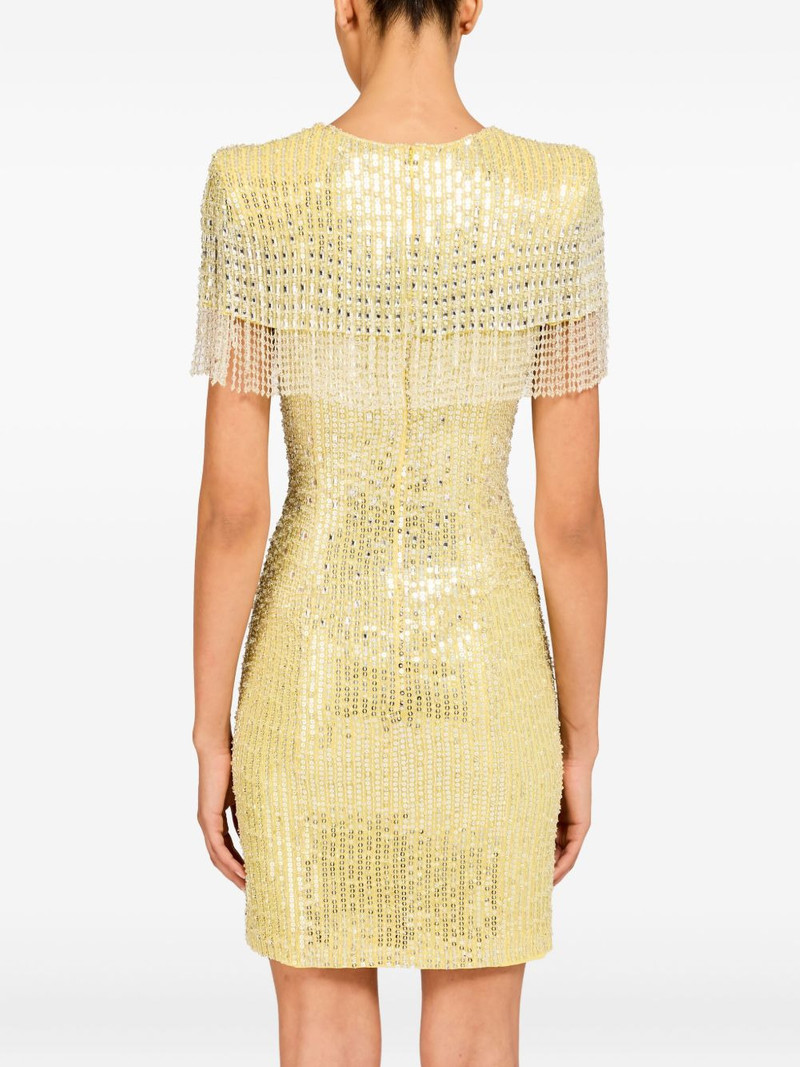 JENNY PACKHAM Swish beaded-embellished fringed mini dress outlook