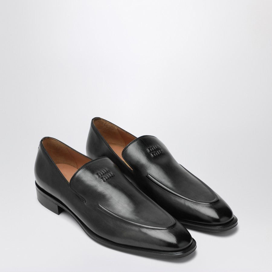 MIU MIU LEATHER LOAFER - 2