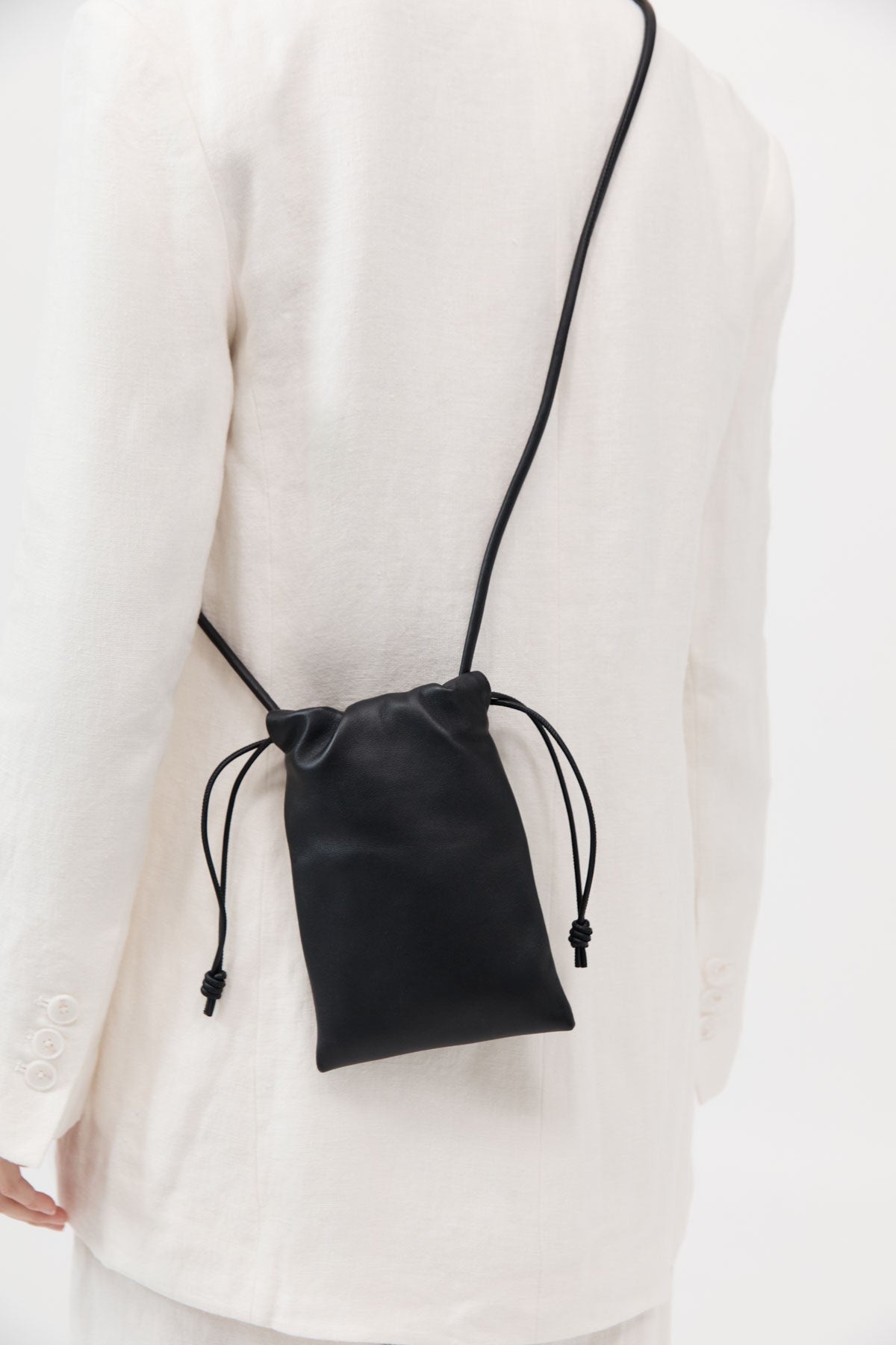 Soft Drawstring Pouch - Black - 2