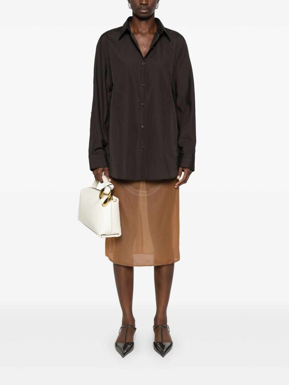 oversized cotton poplin shirt - 3