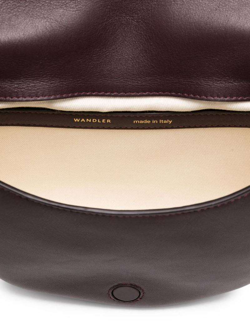 Kate crescent-shaped leather shoulder bag 5