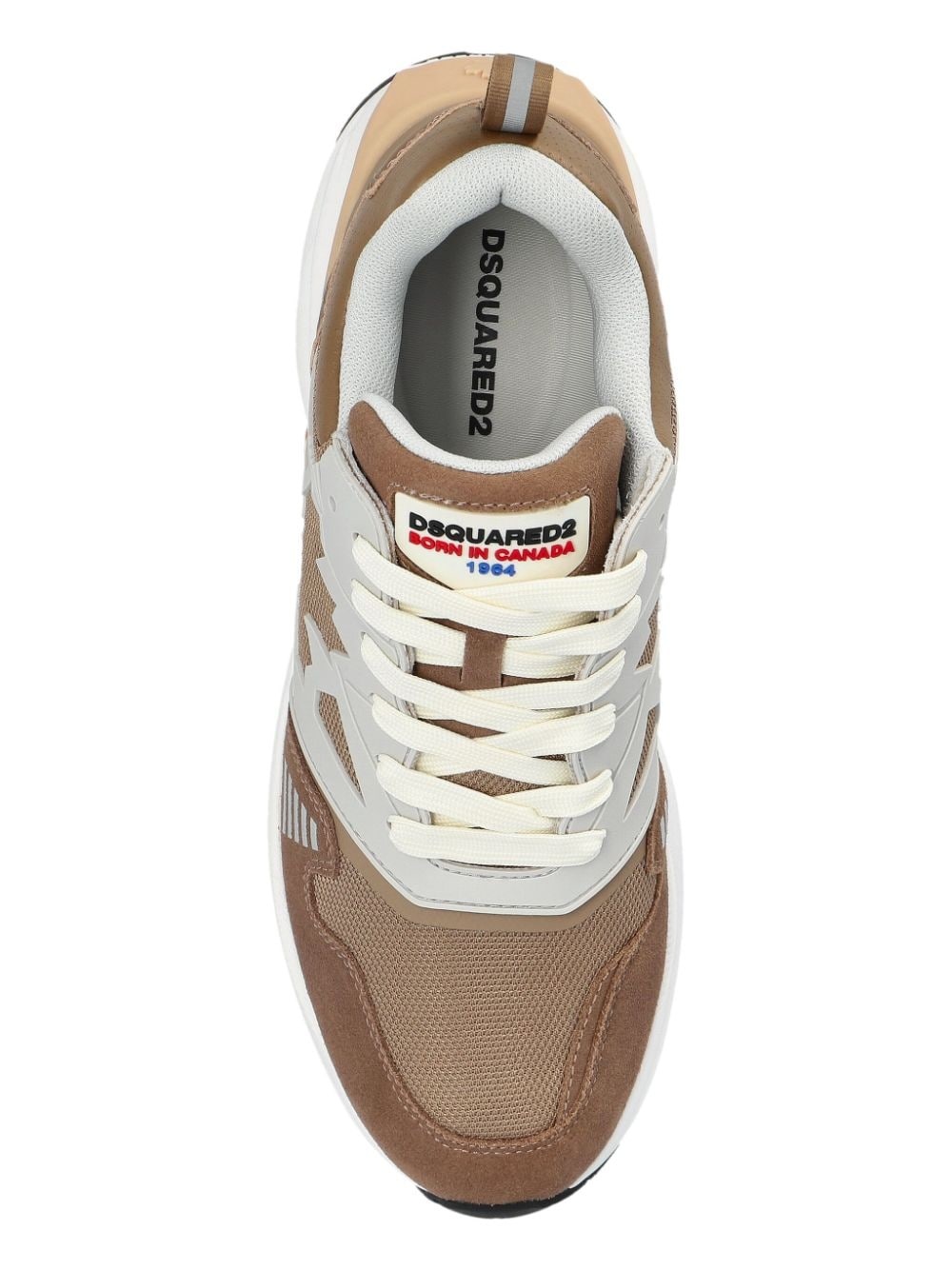 panelled low-top sneakers - 6