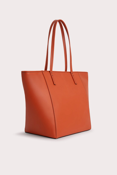 BY FAR Club Tote Burnt Orange Box Calf Leather outlook