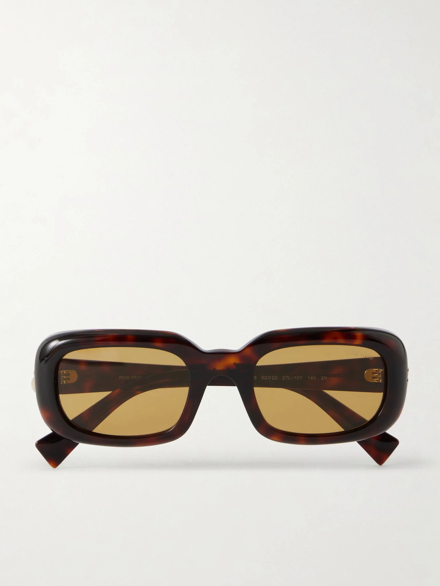 Square-frame acetate sunglasses Tortoiseshell - 1