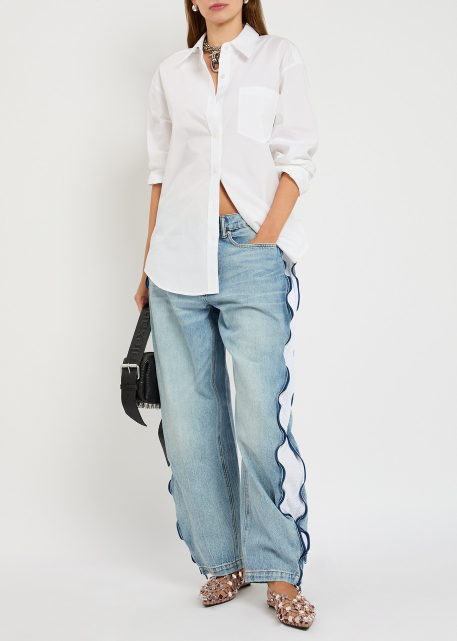 Alexanderwang.t Zip-embellished Barrel-leg Jeans - 4