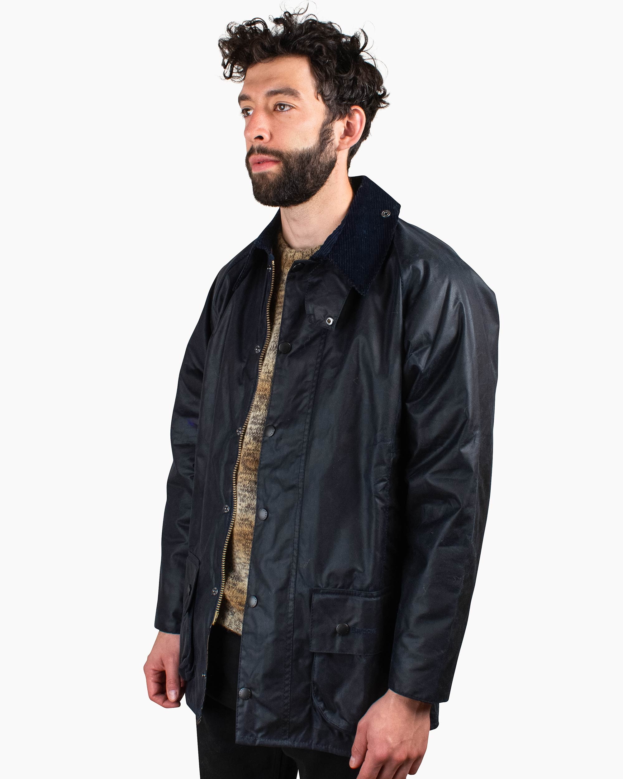 Beaufort Wax Jacket Navy - 4