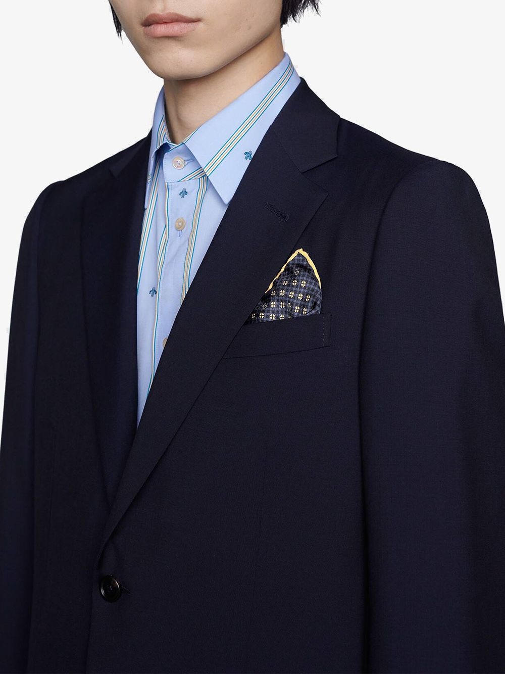 logo-print pocket square - 2