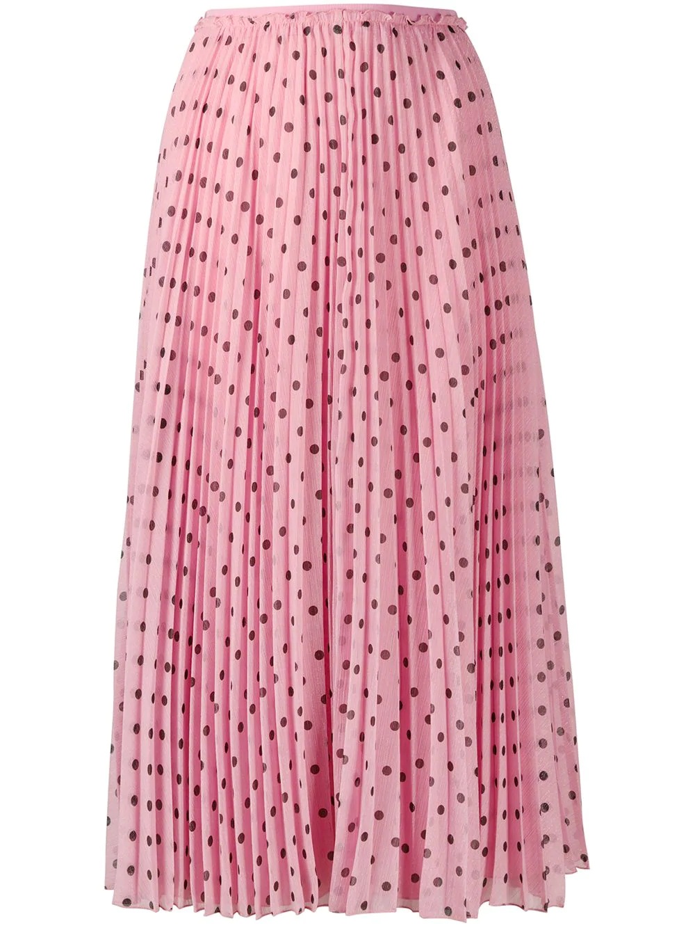 polka dot pleated skirt - 1