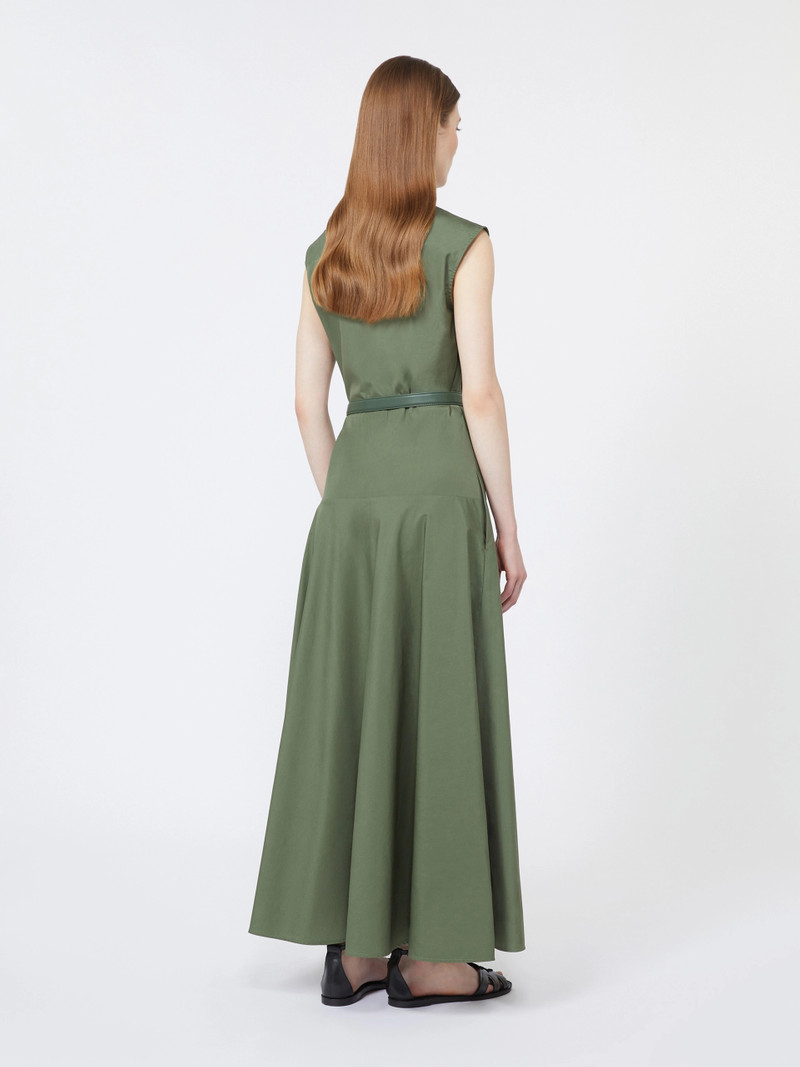 GESTO Cotton poplin circle dress - KAKI 4