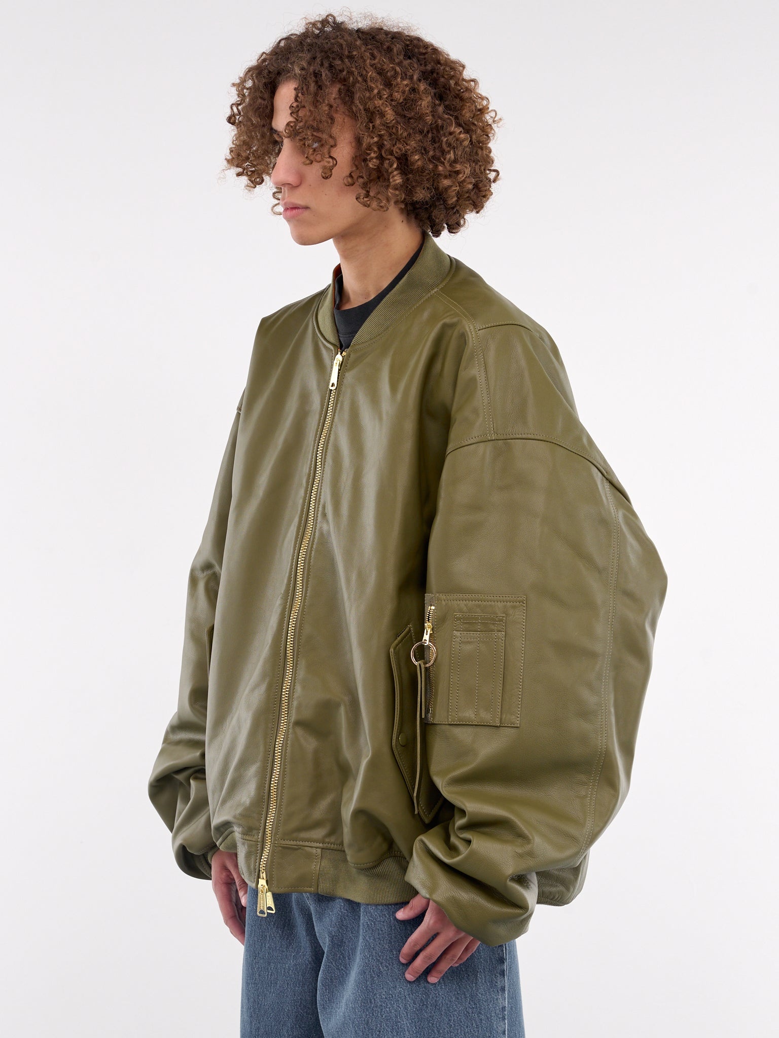 Leather Bomber Jacket - 2
