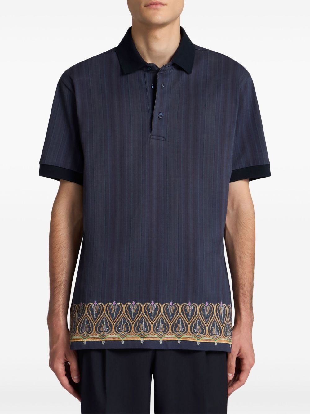 striped polo shirt - 2