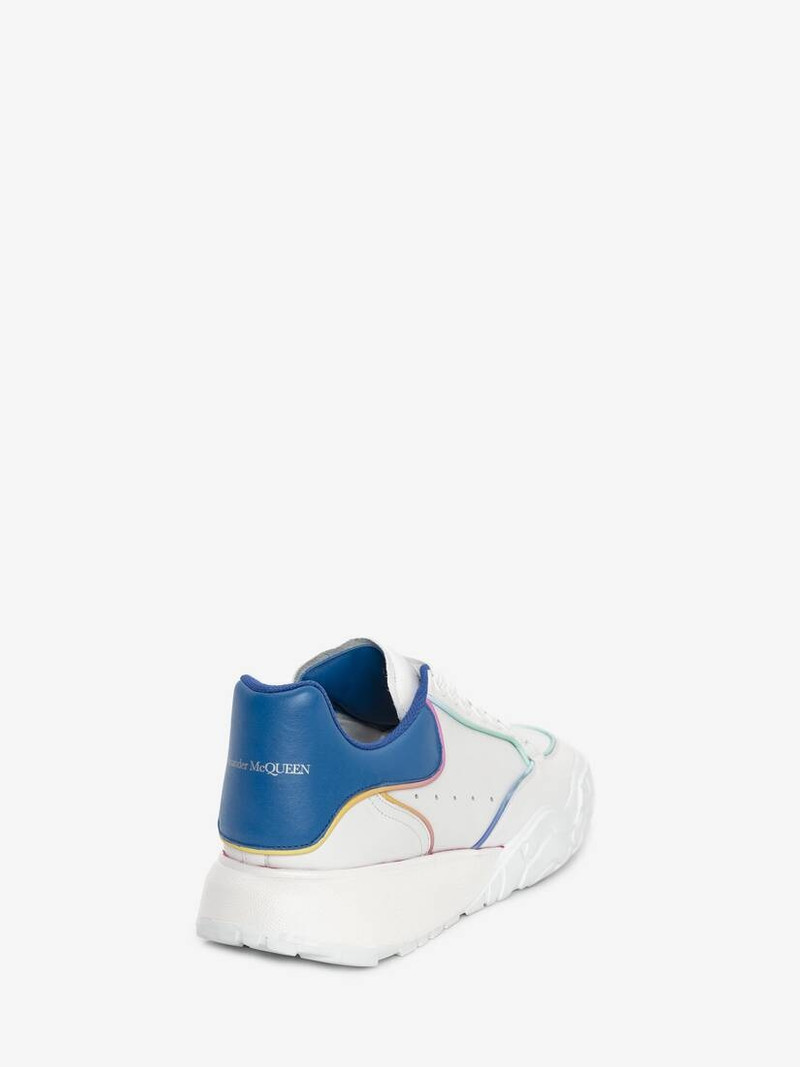 Alexander McQueen Court Trainer in White/blue outlook
