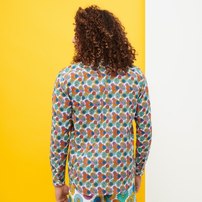 Unisex Cotton Voile Summer Shirt Marguerites - 4