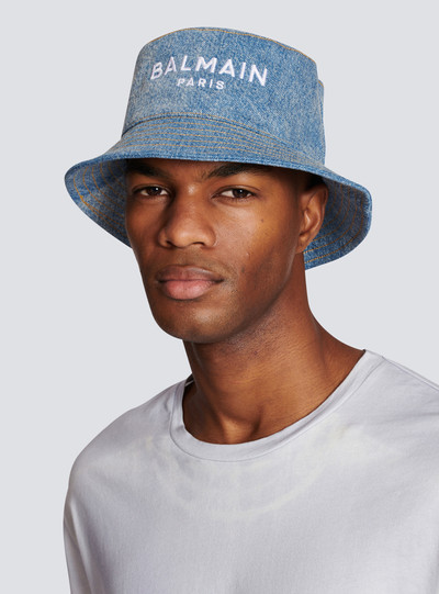 Balmain HIGH SUMMER CAPSULE - Denim jean bucket hat with Balmain logo outlook