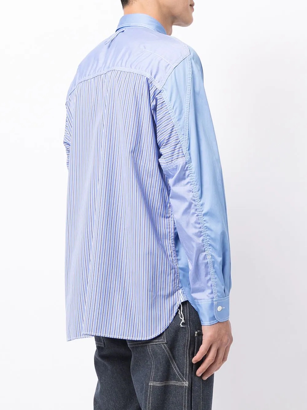 contrast panel shirt - 4