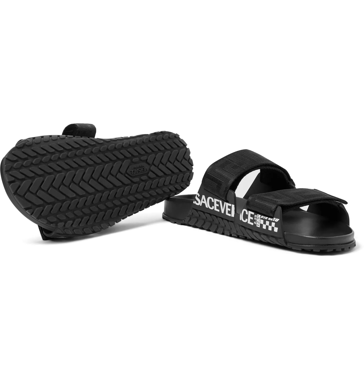 Logo-Detailed Webbing and Rubber Sandals - 5