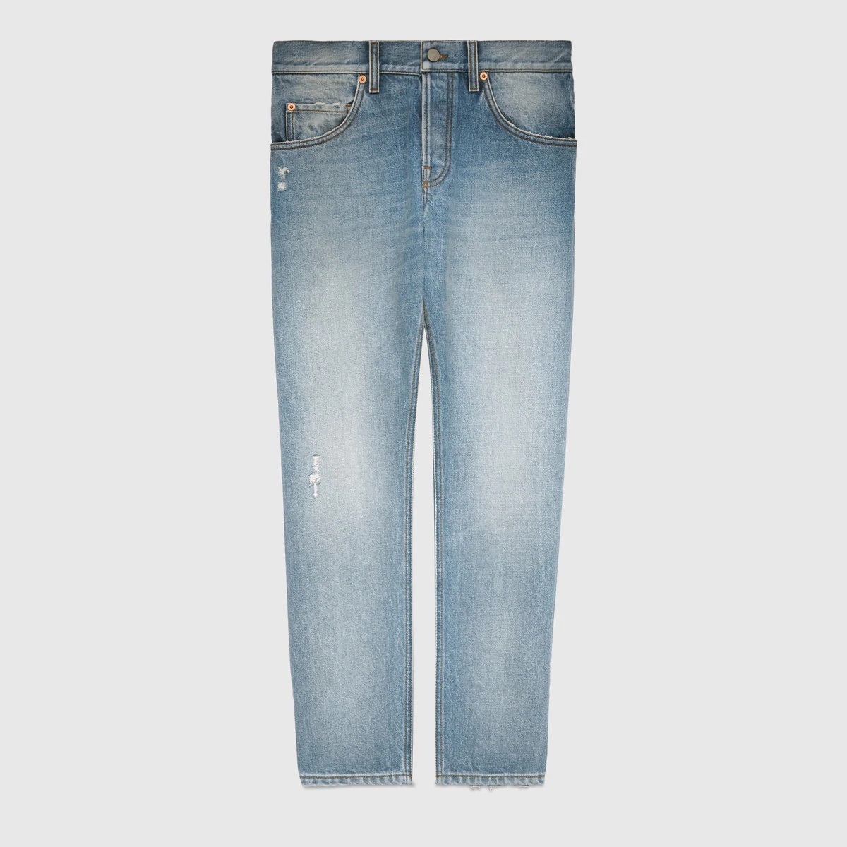 Tapered eco bleached denim pant - 1