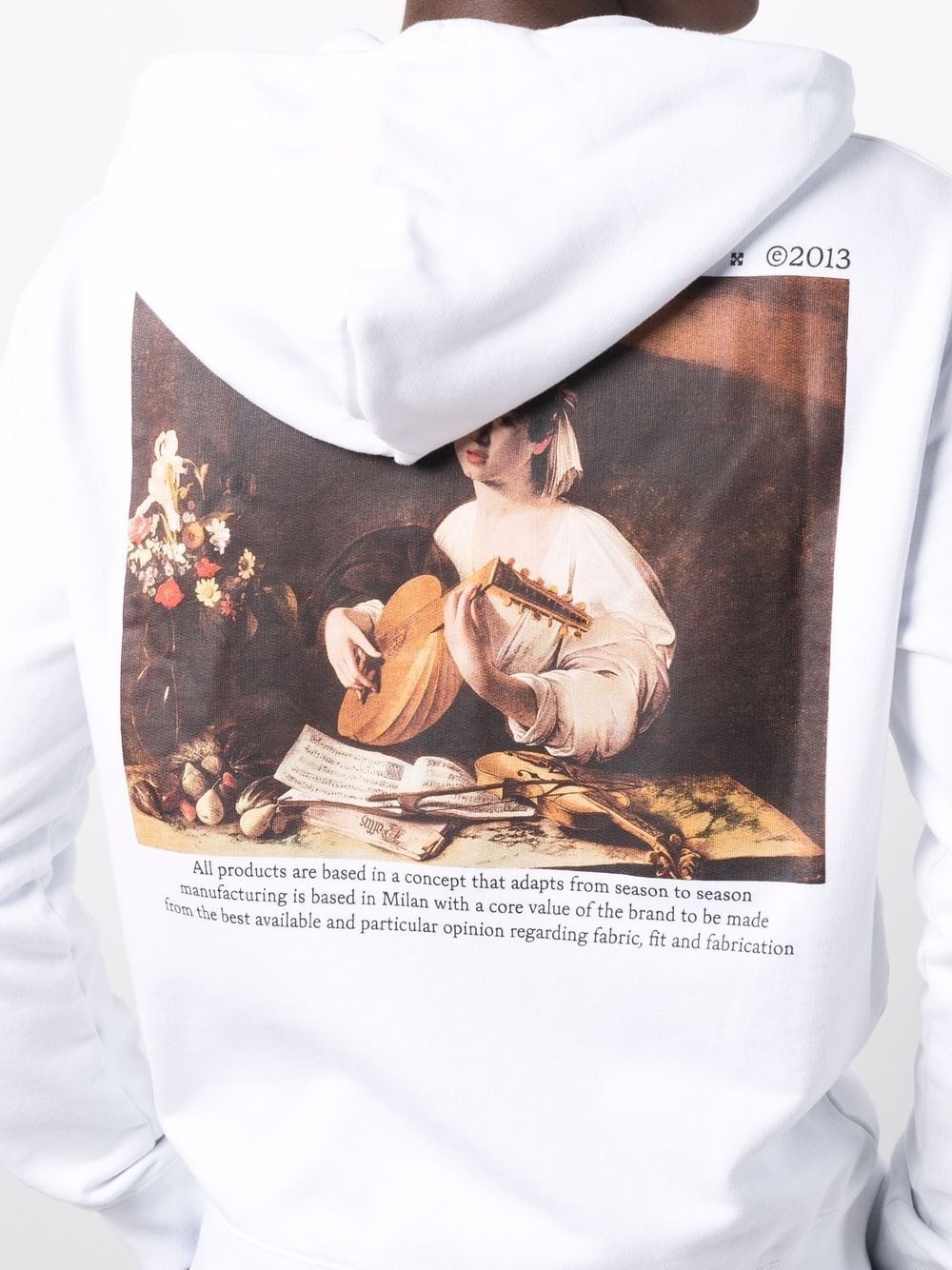 Caravaggio print zipped hoodie - 5