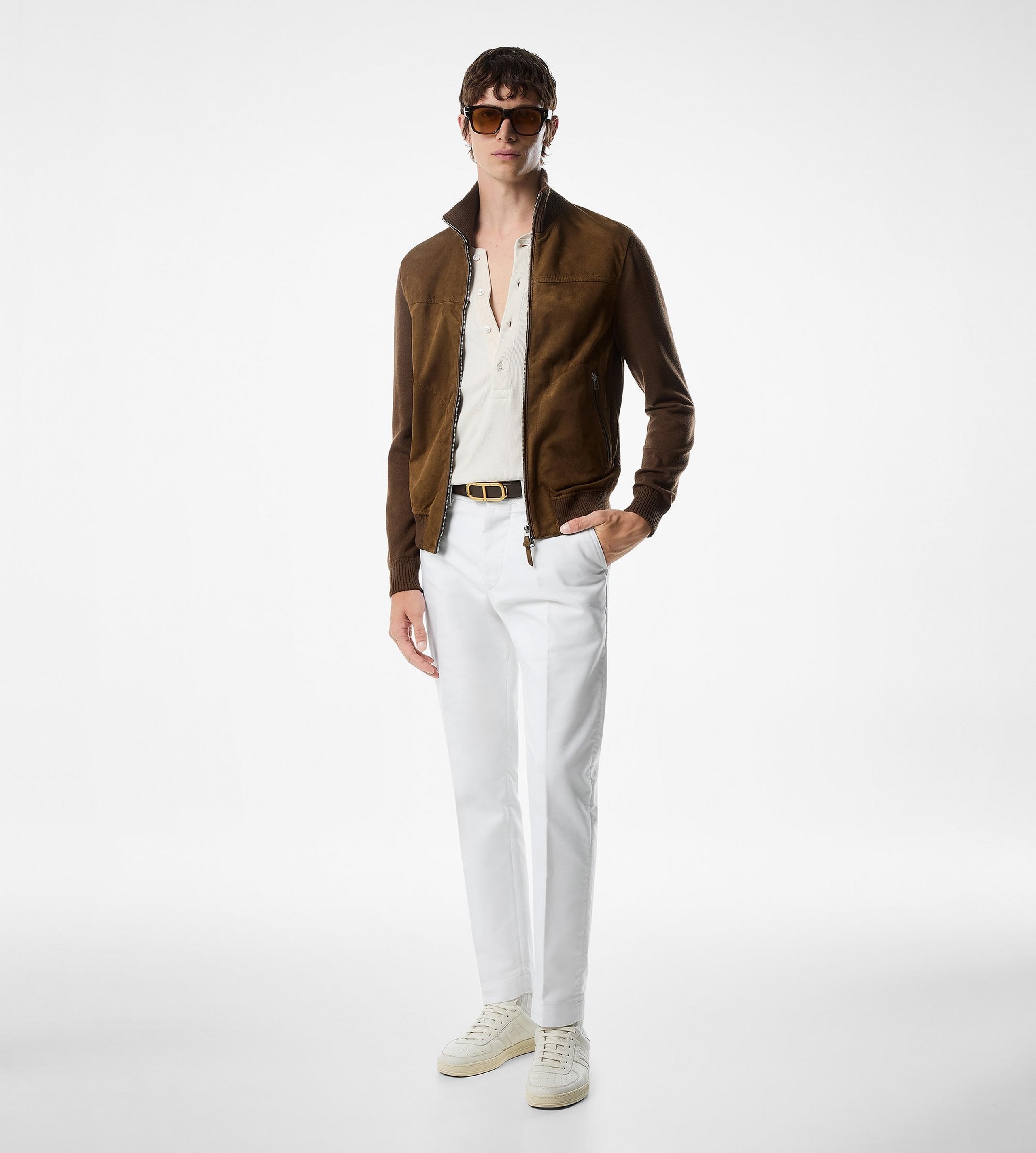 SUEDE FRONT WOOL ZIP THROUGH - 2